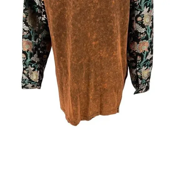Aratta Silent Journey Coolness Floral Jacquard Sleeve Oversized Shacket Small - Picture 10 of 14